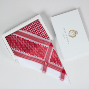 شماغ جينيفا ليونس كلاسيك رجالي بنقشة تقليدية أنيقة مع علبة فاخرة