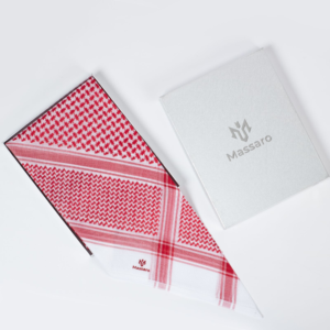 شماغ ماسارو Massaro رجالي بنقشة سعودية كلاسيكية