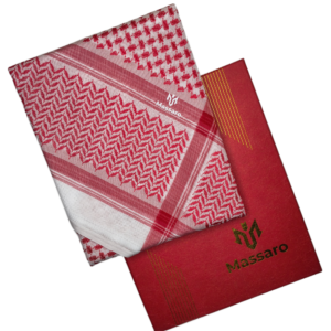 شماغ مسارو احمر خطوط جديدة | MASSARO-M10